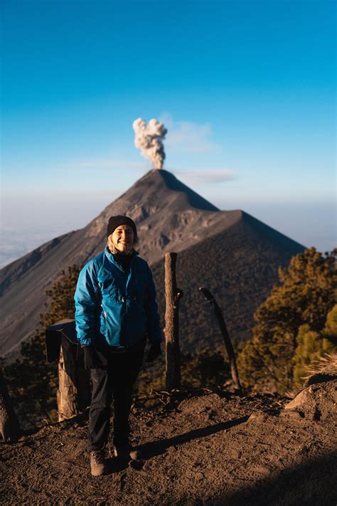 Views of Fuego Volcano from overnight hike on Acatenango Volcano ...