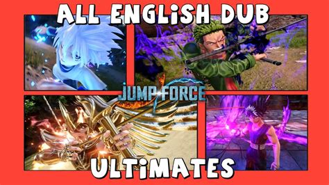 Jump Force All English Dub Ultimates Youtube