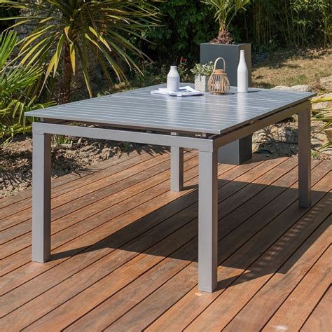 Table Dcb Garden Orlando X Cm En Aluminium Gris Metal