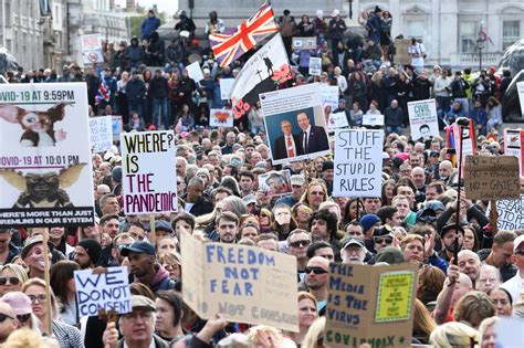 Thousands Gather In Central London For Anti Lockdown Protest The