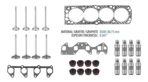 8 Válvulas Adm esc Sellos Juntas Buzos Gm Chevy 96 09 1 6lt Meses sin