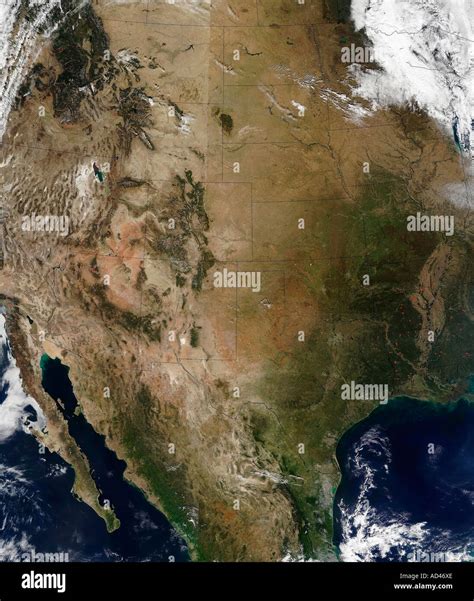 Central and western United States, satellite image Stock Photo - Alamy