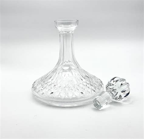 Vintage Waterford Crystal Lismore Ship S Decanter Signed By Artist