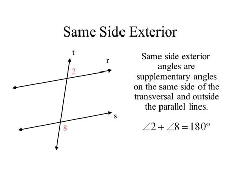 Alternate Exterior Angles Theorem Proof - we