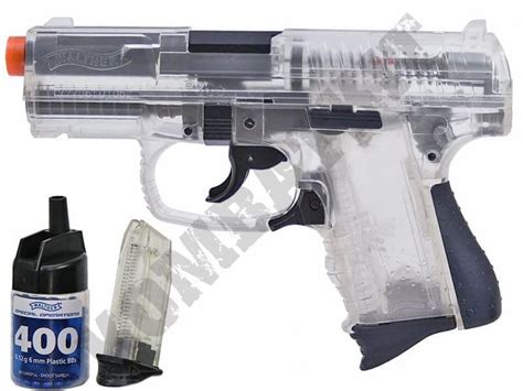 P99 Compact Bb Gun Walther Official Airsoft Spring Pistol Clear 2 Tone Kombatkit