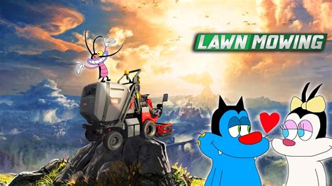 हिंदी Oggy And The Cockroaches Lawn Moving Hindi Cartoons Games For