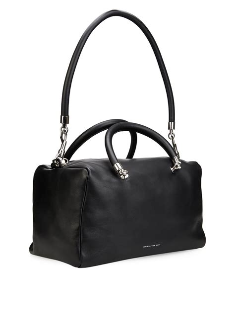 Christopher Kane Bowler Leather Shoulder Bag In Black Lyst