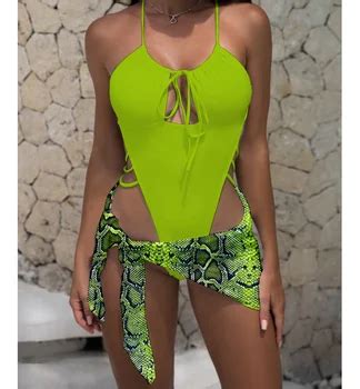 Wholesale Sexy Mature Women Swimwear High Waist Halter Two Piece Bikini