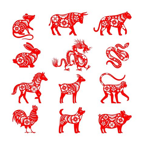 Premium Vector Traditional Chinese Zodiac Illustrations Vector China