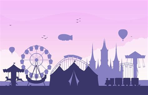 Circus And Amusement Park Illustration 2047061 Vector Art At Vecteezy