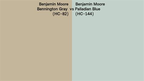 Benjamin Moore Bennington Gray Vs Palladian Blue Side By Side Comparison