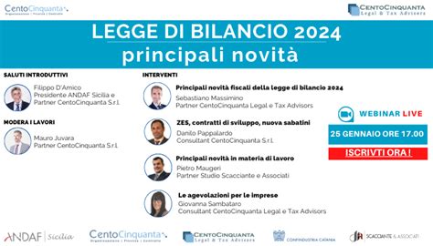 Legge Di Bilancio Principali Novit Centocinquanta It