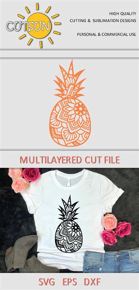 Mandala Pineapple Svg Cut File So Fontsy