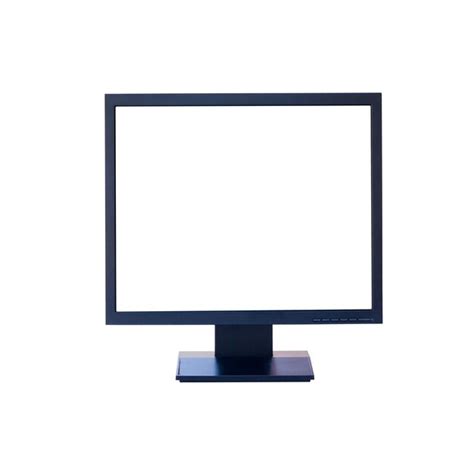 Premium Photo Close Up Of Computer Monitor Over White Background