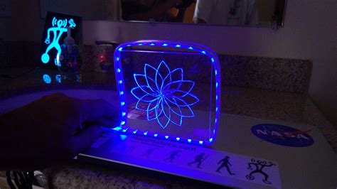 Engraved Acrylic With Led Lights At Mauimakers 5 Steps With