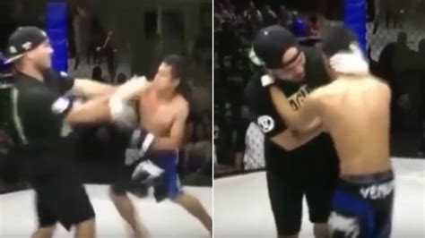 Au Bord Du KO Un Combattant De MMA Confond L Arbitre Avec Son