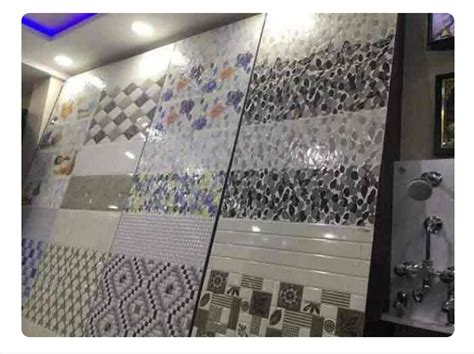 Multicolor Digital Printing Printed Tiles For Bathroom Thickness 10 12 Mm Size 2x2 Feet At