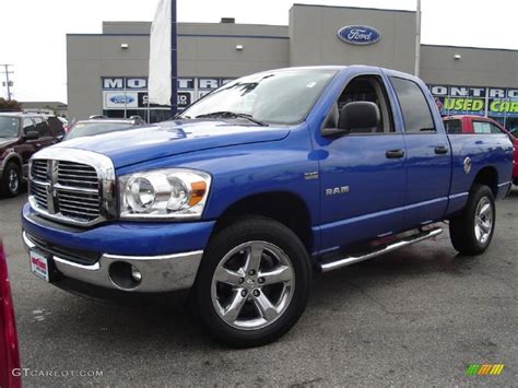 2008 Electric Blue Pearl Dodge Ram 1500 Big Horn Edition Quad Cab 4x4