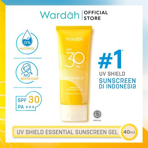 Jual Wardah Uv Shield Essential Sunscreen Gel Spf Pa Ml