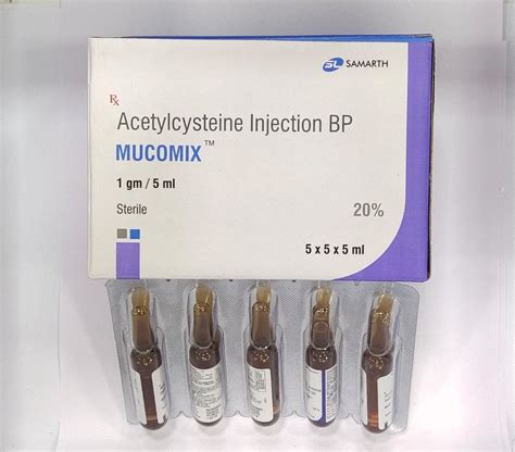 Mucomix 1g Acetylcysteine Injection 5 Ml In 1 Ampoule At 55 Piece