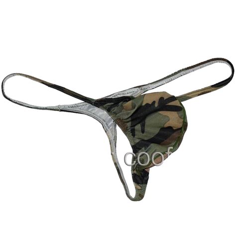 Men Pouch Thong Camo G String Underwear Mini Bikini T Back Posing Tangas XL EBay