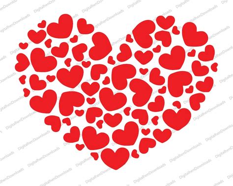 Hearts In Heart Svg Valentines Day Svg Heart Shape Svg Fancy Hearts