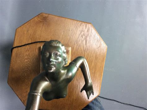 Antiques Atlas Art Deco Spelter Figural Lamp C S