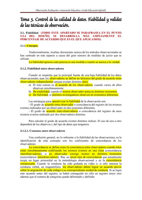 TEMA 3 2018 19 OBSERVACIÓN Tema 3 Control de la calidad de datos