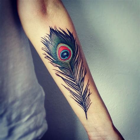 35 Colorful Peacock Feather Tattoo Meaning And Designs 2019