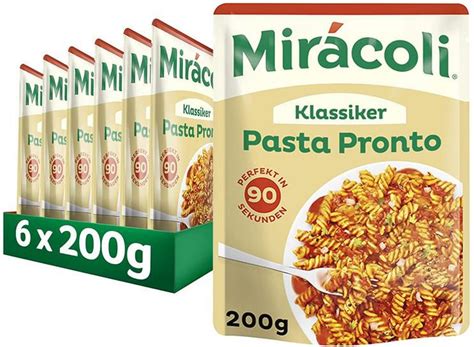 6x Miracoli Pasta Pronto Klassiker Je 200g Ab 10€ Statt 14€ Prime