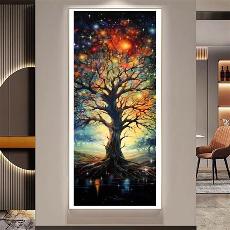 Diamond Painting XXL Groß 120x40 cm Diamant Painting Bilder Baum des