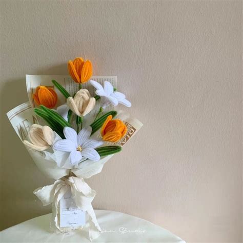 Pipe Cleaner Flowers Bouquet Handmade Twist Stick Bouquet – lunviu