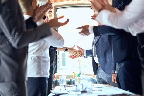 Businessmen shaking hands in office - Stock Photo , #AFF, #hands, # ...