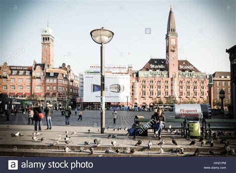 The City Hall Square In Copenhagen Denmark Stock Photo Royalty Free