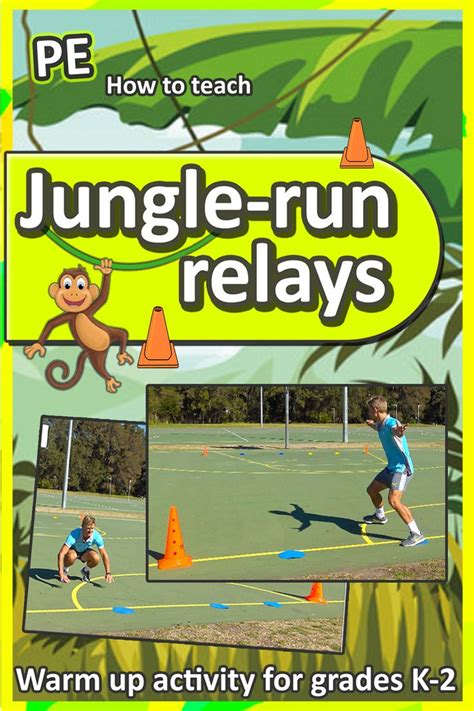 Jungle Runs A Simple Themed Warm Up Game For Grades K 3 Great For Any Pe Lesson Pe Games