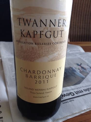 Soland Weinbau Twanner Kapfgut Chardonnay Barique Vivino Brasil