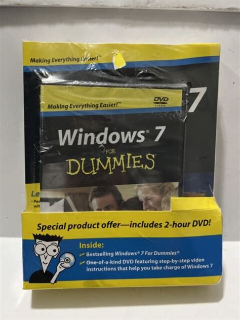 Windows 7 For Dummies Book DVD Bundle By Andy Rathbone 2009 Trade