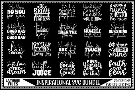 Inspirational SVG Bundle Graphic by Tshirt_Bundle · Creative Fabrica