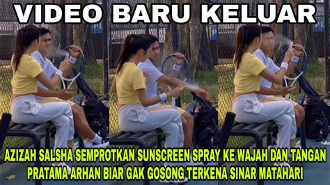 Azizah Salsha Penuh Perhatian Semprotkan Sunscreen Spray Biar Kulit