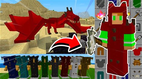 Novo Addon Mod De Drag Es Armaduras E Ferramentas Para Minecraft Pe