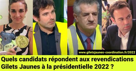 Quels candidats Gilets Jaunes à la présidentielle 2022 RIC France