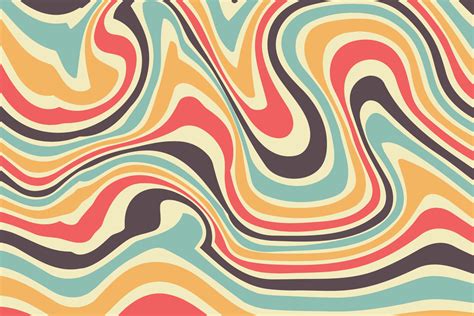 Groovy Hippie S Backgrounds With Waves Swirl Twirl Pattern