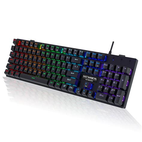 Buy Risophy Mechanical Gaming Keyboard Rgb 104 Keys Ultra Slim Led