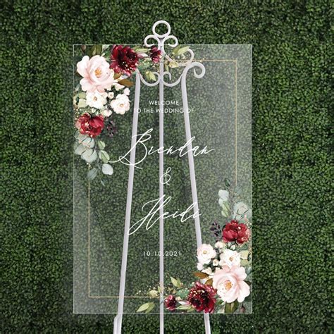 Acrylic Wedding Signage - Paperose Wedding