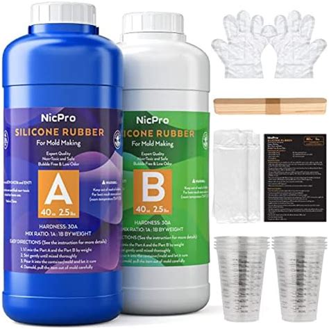 Amazon Nicpro 80 Oz Silicone Mold Making Kit 30A Platinum Liquid