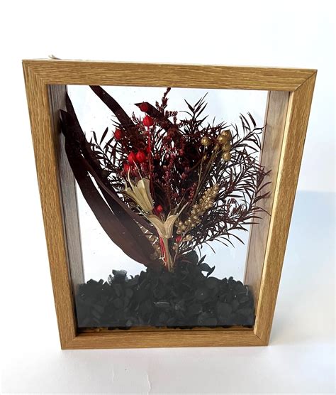 Droogbloemen Decoratie In Houten Frame Jadyshop Nl