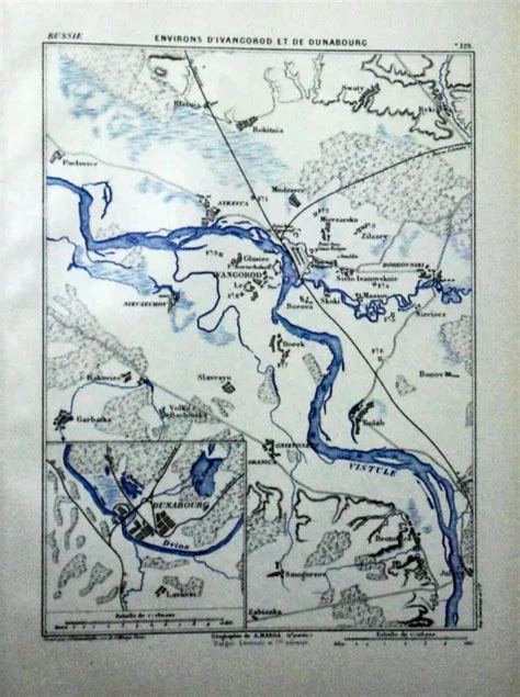 Original Mappa Militare Marga Dintorni Invirons D Ivangorod Et De