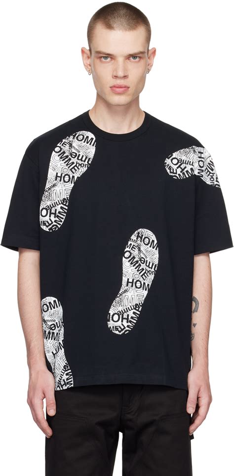 Comme Des Garçons Homme Black Graphic T Shirt Comme Des Garcons Homme