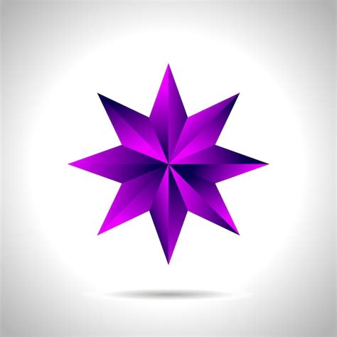 Ilustración de una estrella morada Vector Premium