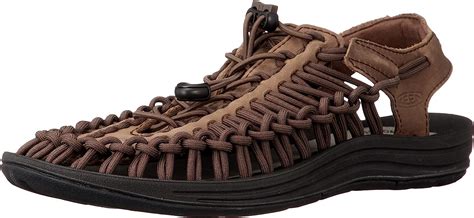 Amazon Keen Men S Uneek Classic Two Cord Sandals Bison Leather